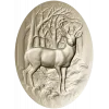 Oval Stag Relief - STL 3D Model for CNC Milling
