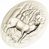 Oval Stag Relief - STL 3D Model for CNC Milling