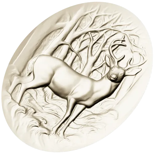 Oval Stag Relief - STL 3D Model for CNC Milling