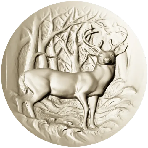 Oval Stag Relief - STL 3D Model for CNC Milling