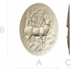 Oval Stag Relief - STL 3D Model for CNC Milling