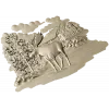 Лесной лось у избушки - 3D модель STL для ЧПУ