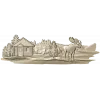 Лесная хижина с лосём - рельефная 3D модель STL для ЧПУ