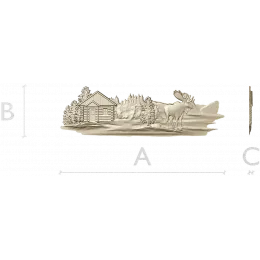 Лесная хижина с лосём