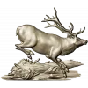 3D модель бегущий олень (STL) для ЧПУ