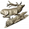 3D модель бегущий олень (STL) для ЧПУ