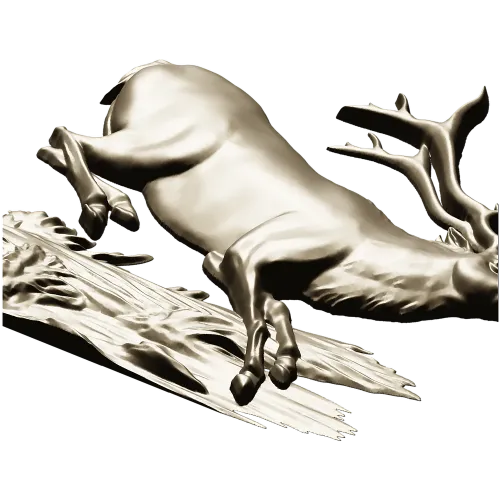 3D модель бегущий олень (STL) для ЧПУ
