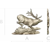 3D модель бегущий олень (STL) для ЧПУ