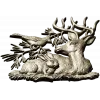 Forest Harmony - Deer, Rabbit & Bird Relief STL 3D Model for CNC