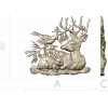 Forest Harmony - Deer, Rabbit & Bird Relief STL 3D Model for CNC
