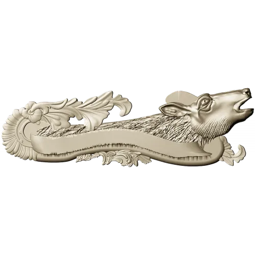 Deer Head Rococo Hanger STL 3D Model