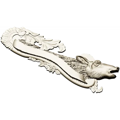 Deer Head Rococo Hanger STL 3D Model