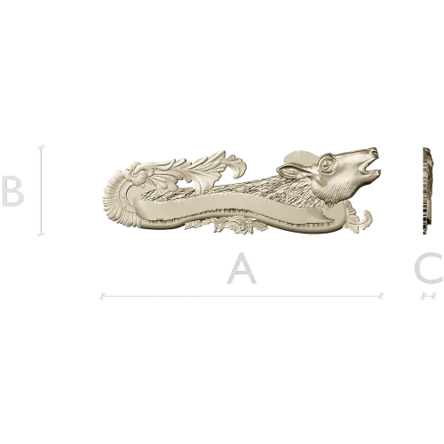 Deer Head Rococo Hanger STL 3D Model