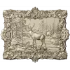 Forest Stag Relief - high-relief STL 3D model for CNC