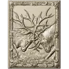 Stag Duel high-relief STL panel for CNC carving