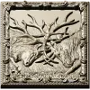 Stag Duel high-relief STL panel for CNC carving