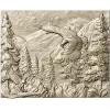 Полёт орлов в горах - рельефная 3D модель STL для ЧПУ