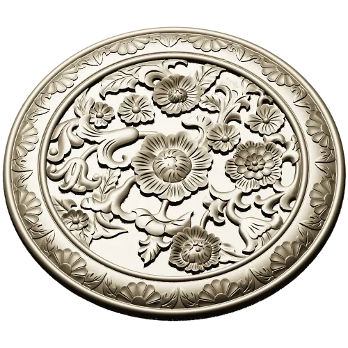 Флоральный медальон - 3D модель STL для ЧПУ