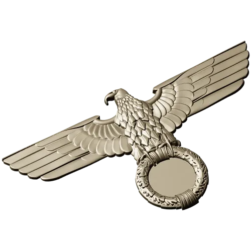 Heraldic Eagle with Laurel Wreath - STL 3D Model for CNC