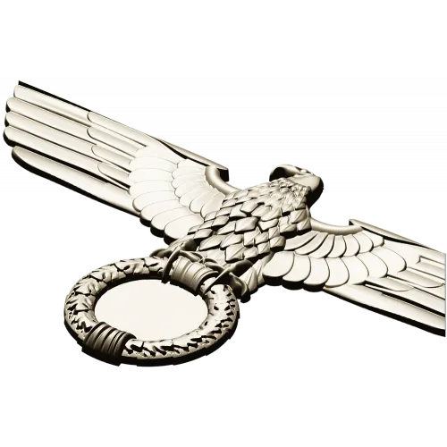 Heraldic Eagle with Laurel Wreath - STL 3D Model for CNC