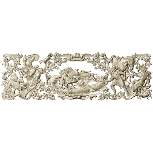 Фриз "Охота" - 3D модель STL для ЧПУ