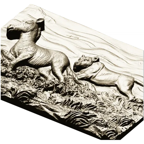 Панно "Погоня саванны" - 3D STL модель для ЧПУ