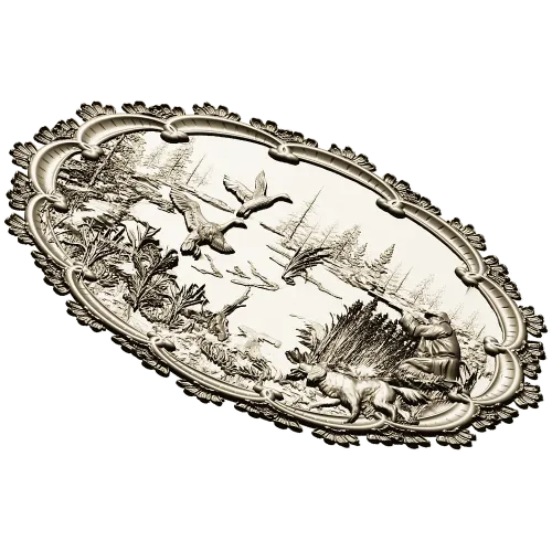 Lakeside Hunt - High Relief Oval STL for CNC