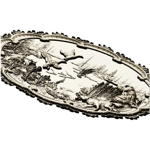 Lakeside Hunt - High Relief Oval STL for CNC