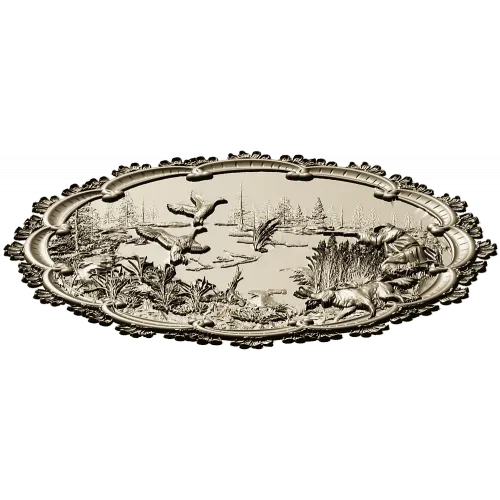 Lakeside Hunt - High Relief Oval STL for CNC