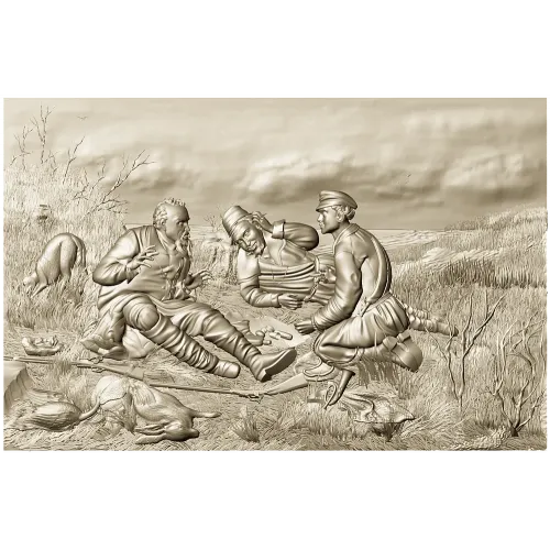 Hunters' Respite - detailed relief 3D model STL for CNC