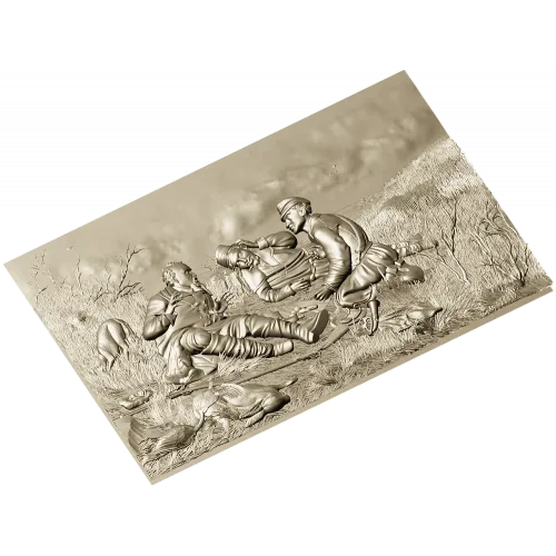 Hunters' Respite - detailed relief 3D model STL for CNC