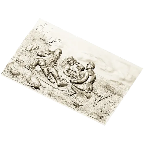 Hunters' Respite - detailed relief 3D model STL for CNC