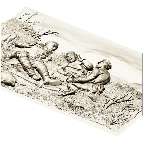 Hunters' Respite - detailed relief 3D model STL for CNC