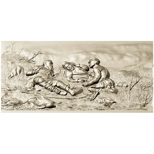 Hunters' Respite - detailed relief 3D model STL for CNC