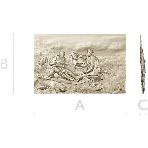 Hunters' Respite - detailed relief 3D model STL for CNC