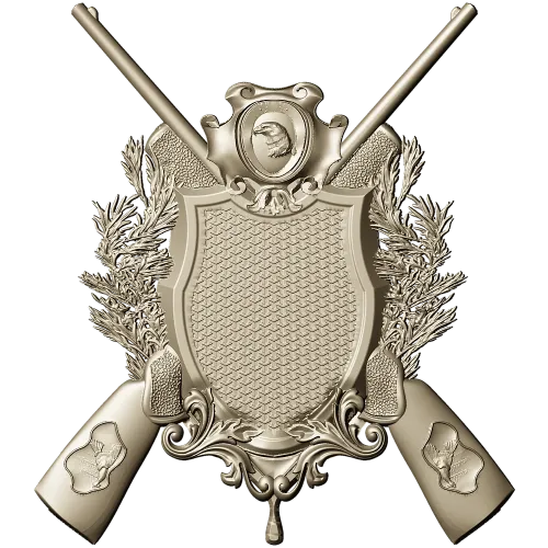 Hunting Crest STL 3D Model for CNC