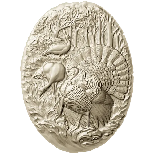 Павлины в роще - 3D модель STL для ЧПУ (панно)