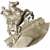 Всадник на скале - рельефная 3D модель STL для ЧПУ
