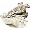 Всадник на скале - рельефная 3D модель STL для ЧПУ