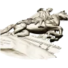 Всадник на скале - рельефная 3D модель STL для ЧПУ