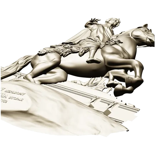 Всадник на скале - рельефная 3D модель STL для ЧПУ