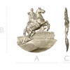 Всадник на скале - рельефная 3D модель STL для ЧПУ