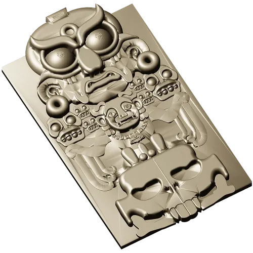 Owl Totem Decorative Panel - STL 3D Model for CNC