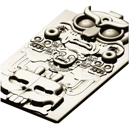 Owl Totem Decorative Panel - STL 3D Model for CNC