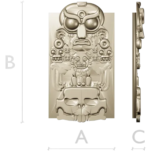 Owl Totem Decorative Panel - STL 3D Model for CNC