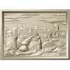 Панно "Сбор урожая у крепости" - 3D STL модель для ЧПУ