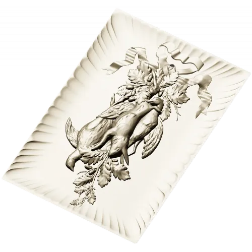 Рельефное панно "Охотничий трофей" - STL для ЧПУ