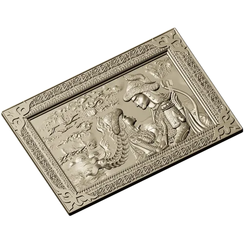 Romantic Bas-Relief Panel STL for CNC