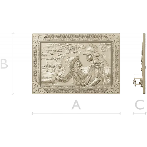 Romantic Bas-Relief Panel STL for CNC