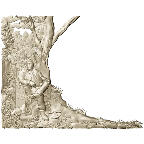 Woodland Rest - corner relief STL for CNC
